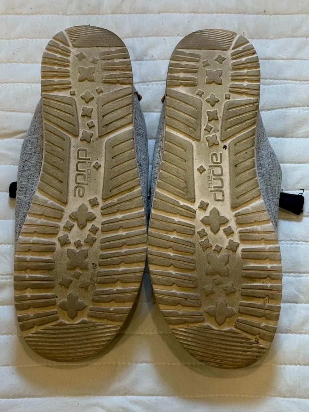 Hey Dude Wendy Chambray White Blue Slip-On Lightweight Comfy Shoes Women Size 7